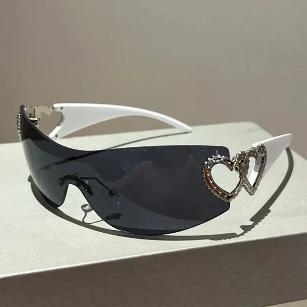 Vogue Heart Rhinestone Sunglasses - Image 9