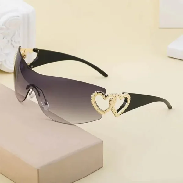 Vogue Heart Rhinestone Sunglasses - Image 14