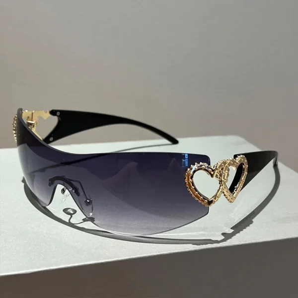 Vogue Heart Rhinestone Sunglasses - Image 6