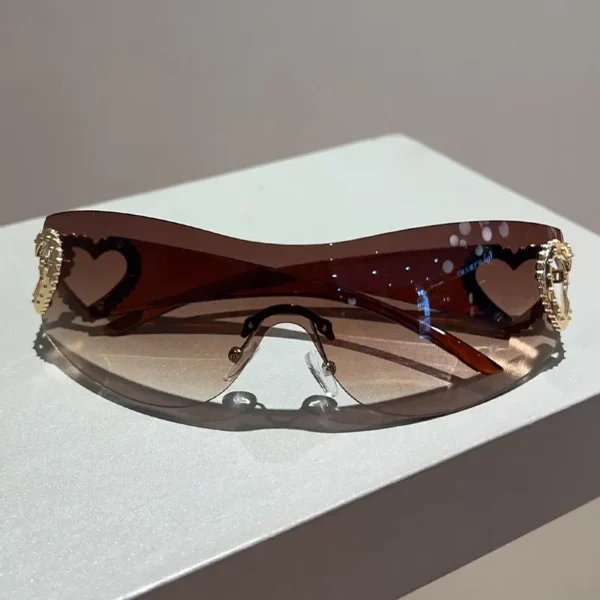 Vogue Heart Rhinestone Sunglasses - Image 16