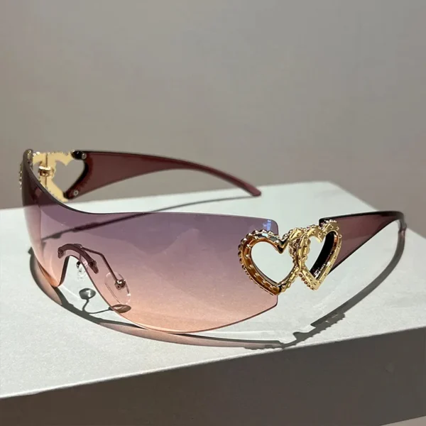 Vogue Heart Rhinestone Sunglasses - Image 15