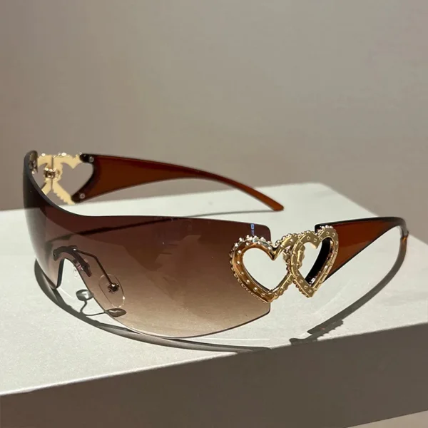 Vogue Heart Rhinestone Sunglasses - Image 4